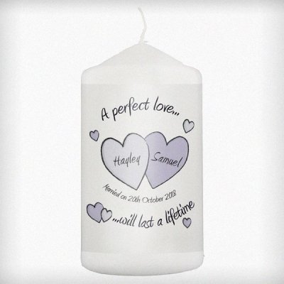 (image for) Personalised A Perfect Love Wedding Candle