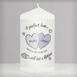 (image for) Personalised A Perfect Love Wedding Candle