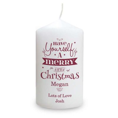 (image for) Personalised Have Yourself A Merry Little Christmas Candle