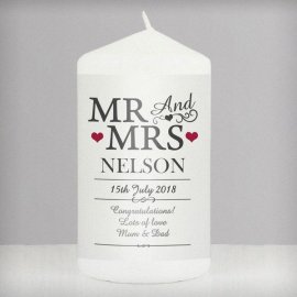 (image for) Personalised Mr & Mrs Candle