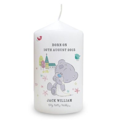 (image for) Personalised Tiny Tatty Teddy Christening Candle