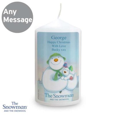 (image for) Personalised The Snowman and the Snowdog Candle