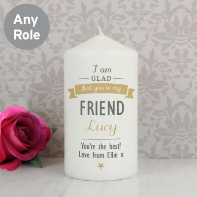(image for) Personalised I Am Glad... Candle