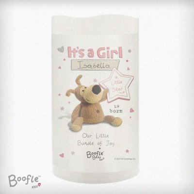 (image for) Personalised Boofle It's a Girl Nightlight LED Candle