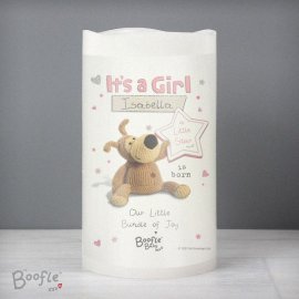 (image for) Personalised Boofle It's a Girl Nightlight LED Candle