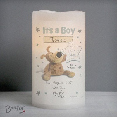 (image for) Personalised Boofle It's a Boy Nightlight LED Candle