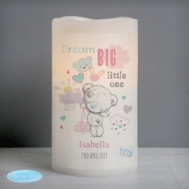 (image for) Personalised Tiny Tatty Teddy Dream Big Pink Nightlight LED Cand