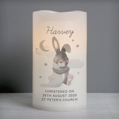 (image for) Personalised Baby Bunny LED Candle