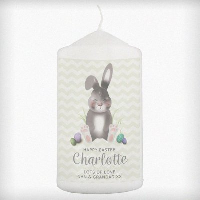 (image for) Personalised Easter Bunny Pillar Candle