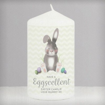 (image for) Personalised Easter Bunny Pillar Candle