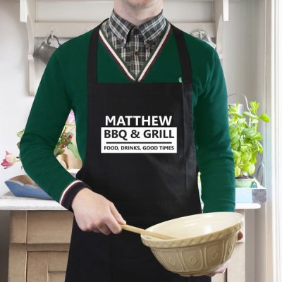 (image for) Personalised BBQ & Grill Black Apron