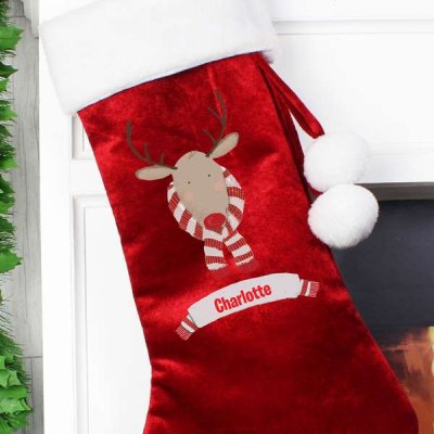 (image for) Personalised Retro Reindeer Stocking