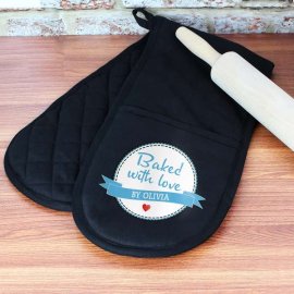 (image for) Personalised Baked With Love Oven Glove