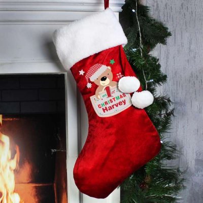 (image for) Personalised Pocket Teddy My 1st Christmas Stocking