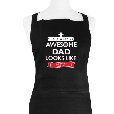 (image for) Personalised 'This is What an Awesome... Looks Like' Black Apron