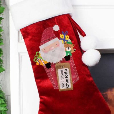 (image for) Personalised Santa Claus Luxury Stocking