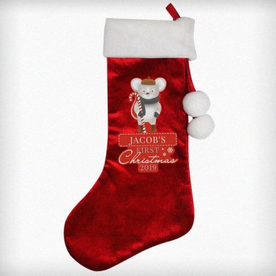(image for) Personalised '1st Christmas' Mouse Stocking