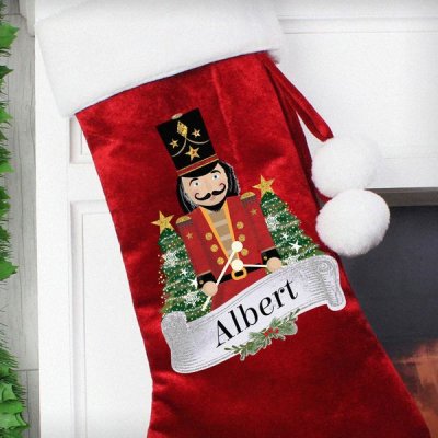 (image for) Personalised Red Nutcracker Stocking