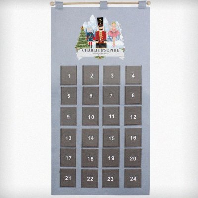 (image for) Personalised Nutcracker Advent Calendar In Silver Grey