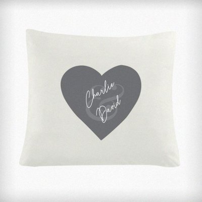 (image for) Personalised Couples Heart Cushion Cover