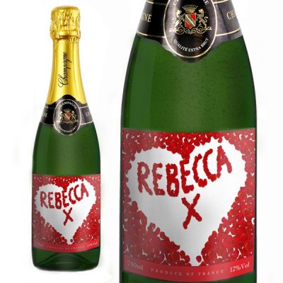 (image for) Personalised Rose Petal Champagne Bottle