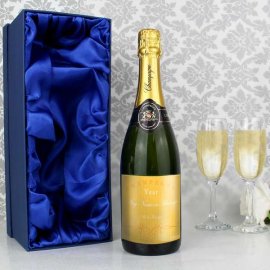(image for) Personalised Elegant Yellow Champagne Bottle with Gift Box