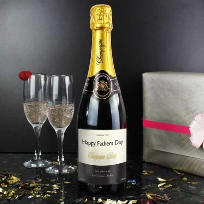 (image for) Personalised Vintage Label Champagne Bottle with Gift Box