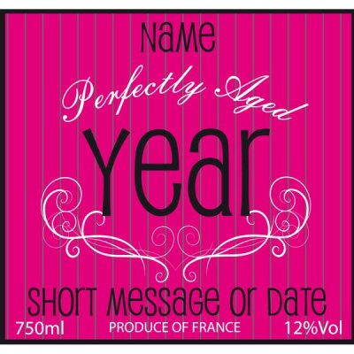 (image for) Personalised Age Champagne Pink