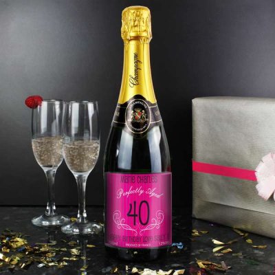 (image for) Personalised Age Champagne Pink with gift box
