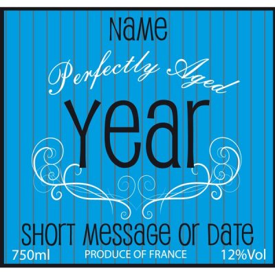 (image for) Personalised Age Champagne Blue