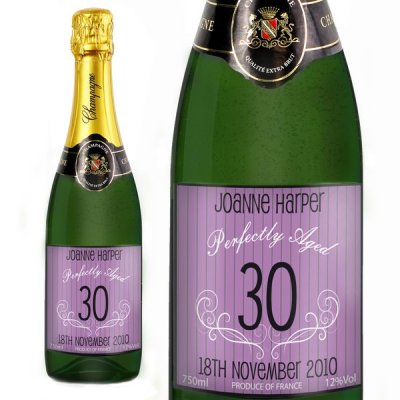 (image for) Personalised Age Champagne Purple