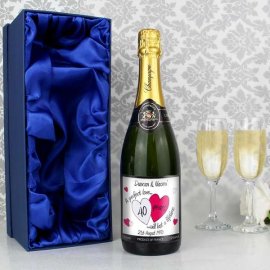(image for) Personalised A Perfect Love Ruby Champagne with Gift Box