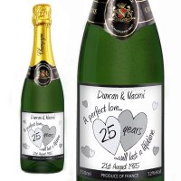 (image for) Personalised A Perfect Love Silver Champagne
