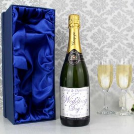 (image for) Personalised Wedding Day Champagne with Gift Box