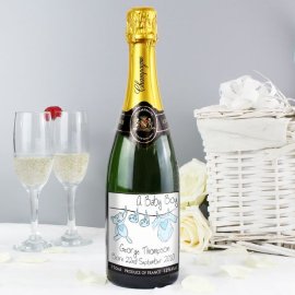 (image for) Personalised Blue Baby Wash Line Champagne