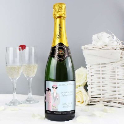 (image for) Personalised Fabulous Wedding Couple Champagne with Gift Box