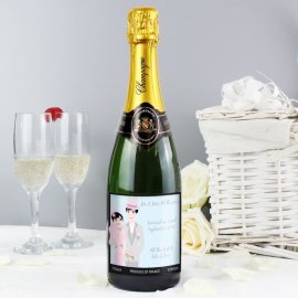(image for) Personalised Fabulous Wedding Couple Champagne