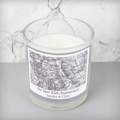(image for) Personalised 1805 - 1874 Old Series Map Compass Scented Jar Cand