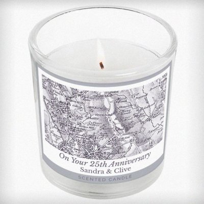 (image for) Personalised 1805 - 1874 Old Series Map Compass Scented Jar Cand