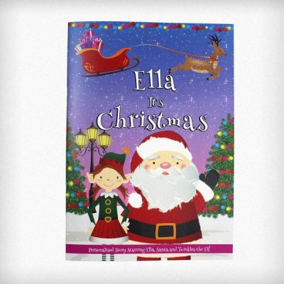 (image for) Personalised Girls "It's Christmas" Story Book feat Santa
