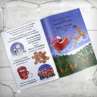 (image for) Personalised Girls "It's Christmas" Story Book feat Santa