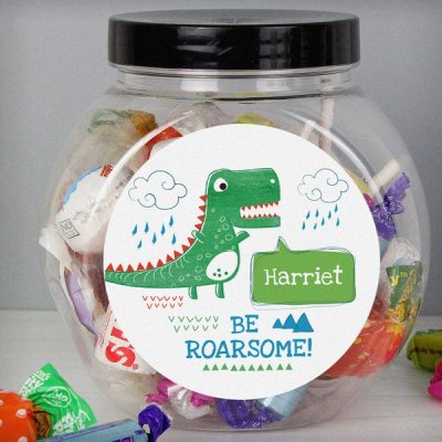 (image for) Personalised 'Be Roarsome' Dinosaur Sweet Jar