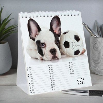(image for) Personalised Barking Mad Dog Desk Calendar