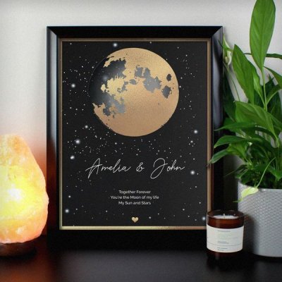 (image for) Personalised You Are My Sun My Moon Black Framed Print