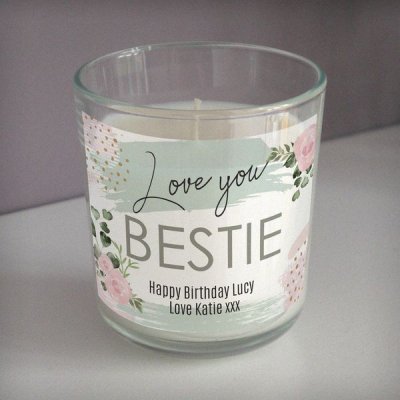 (image for) Personalised Abstract Rose Scented Jar Candle