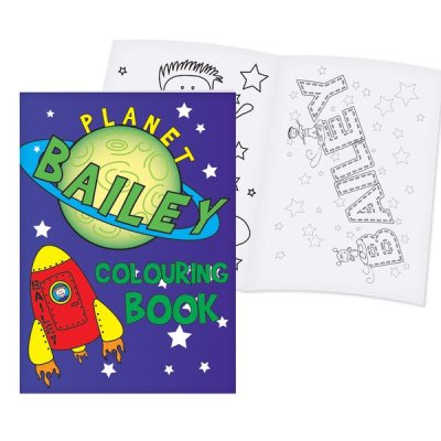 (image for) Personalised Space Colouring Book