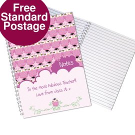 (image for) Personalised Miss Owl A5 Notebook