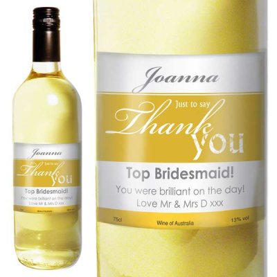 (image for) Personalised White Wine Thank You Label