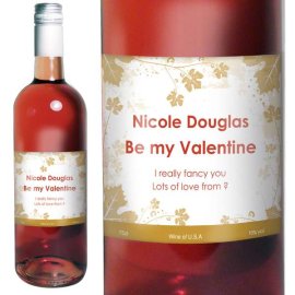 (image for) Personalised Rose Wine Ivy Label with Gift Box