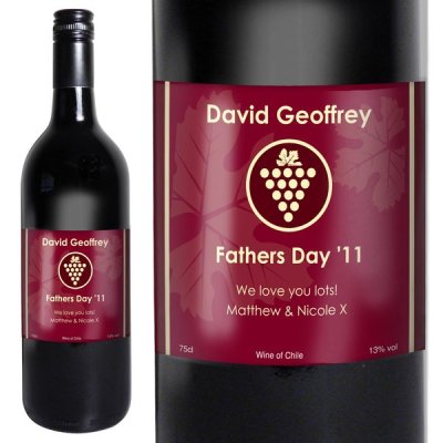 (image for) Personalised Red Wine Grape Label